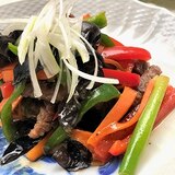 都城産・宮崎牛と5色野菜の韓国風甘辛ソース炒め